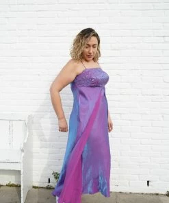 Masha & Jlynn Dresses Vintage 90's Iridescent Prom Dress (L)