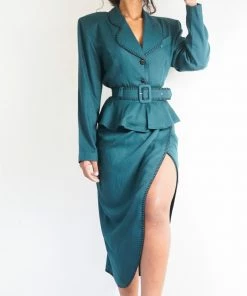 Masha & Jlynn Dresses Vintage 80’s Does 40’s Suit (S-M)