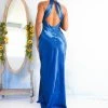 Masha & Jlynn Dresses Vintage 90’s Royal Blue Satin Gown (S)