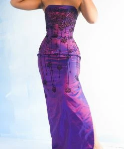 Masha & Jlynn Vintage Late 90s Iridescent Formal Dress (S)