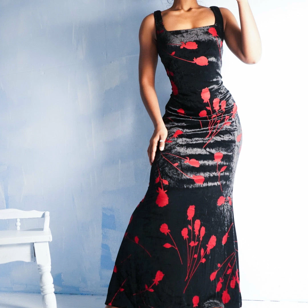 Masha & Jlynn Dresses Vintage 90’s Burnout Floral Gown (M) 4 Masha & Jlynn Dresses Vintage 90’s Burnout Floral Gown (M)