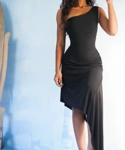 Masha & Jlynn Vintage 90’s Asymmetric One Shoulder Dress (M)