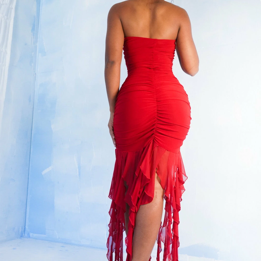 Masha & Jlynn Vintage Y2K Ruched Dress (S-M) 5 Masha & Jlynn Vintage Y2K Ruched Dress (S-M)