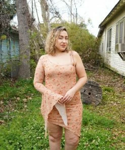 Masha & Jlynn Masha&Jlynn Asymmetric Mesh Dress Dresses