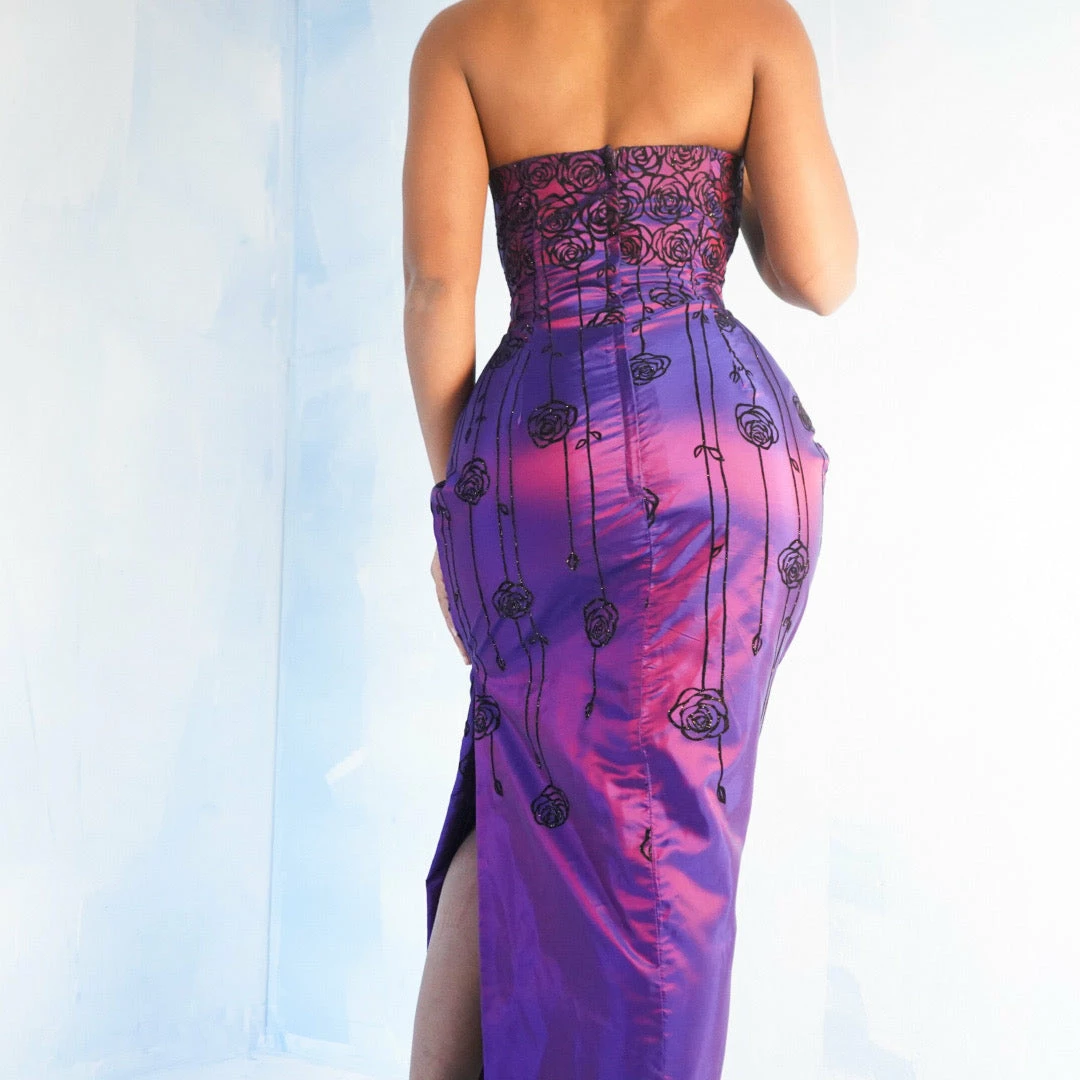 Masha & Jlynn Vintage Late 90s Iridescent Formal Dress (S) 5 Masha & Jlynn Vintage Late 90s Iridescent Formal Dress (S)