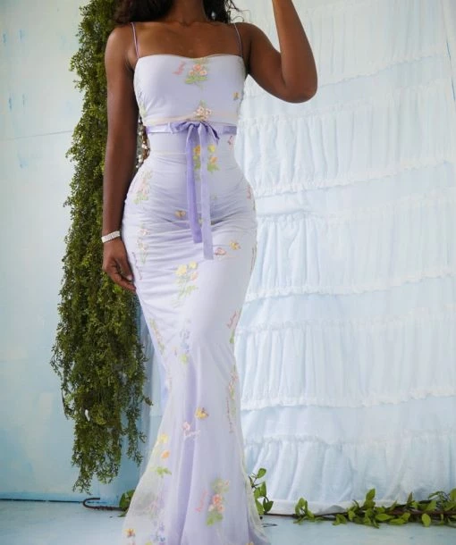 Masha & Jlynn Lavender Layered Fairy Gown Sample By Masha&Jlynn (XS)