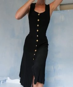 Masha & Jlynn Dresses Vintage 90's Button Down Midi Dress.