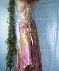 Masha & Jlynn Dresses Vintage 90's Beaded Corset Gown.