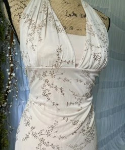 Masha & Jlynn Vintage 90's Layered Glitter Floral Mini Dress. Dresses