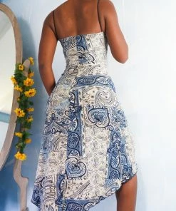 Masha & Jlynn Dresses Vintage 90’s Abstract Print Midi Dress (M)