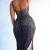Masha & Jlynn Vintage 90’s Black/Pink Layered Sequin Gown (S/M)