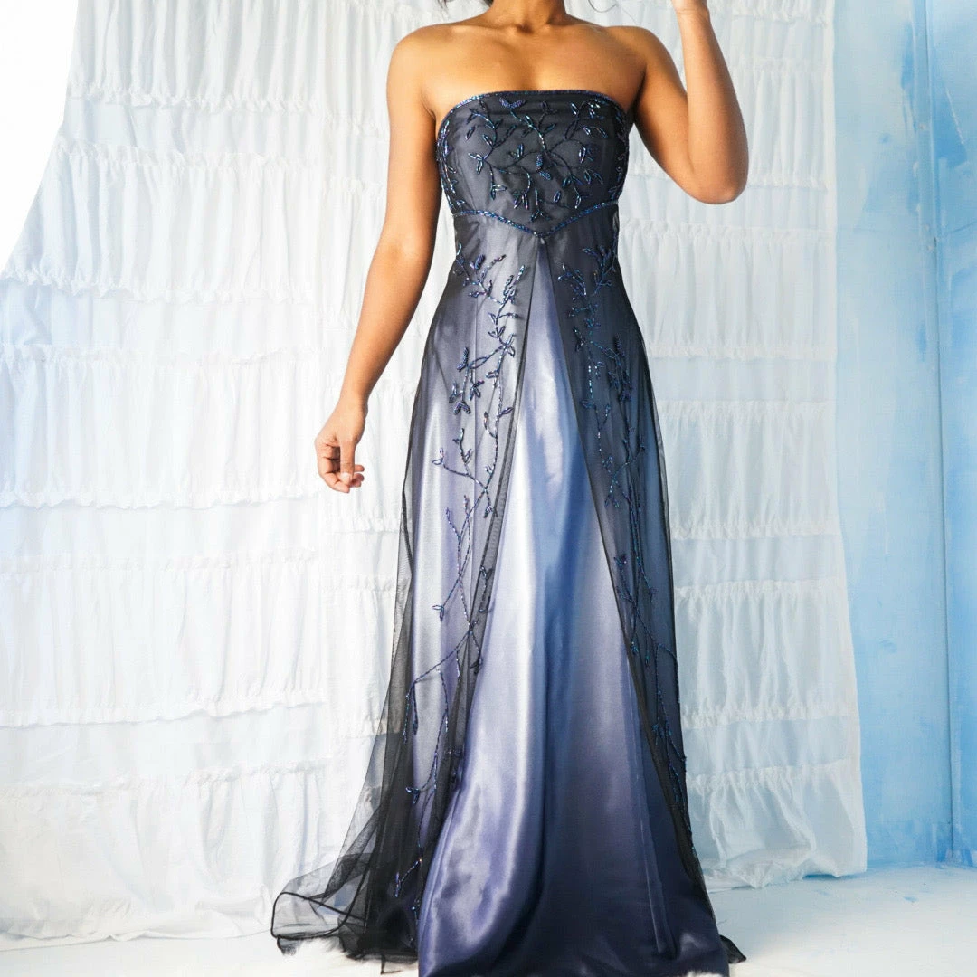 Masha & Jlynn Vintage Late 90’s Strapless Beaded Gown (M) Dresses 4 Masha & Jlynn Vintage Late 90’s Strapless Beaded Gown (M) Dresses