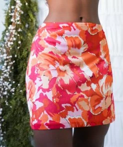 Masha & Jlynn Vintage Items Vintage 90’s Tropical Mesh Mini Skirt (M)