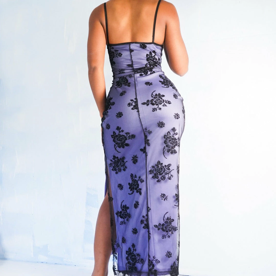 Masha & Jlynn Dresses Vintage 90’s Lavender/Black Layered Dress 5 Masha & Jlynn Dresses Vintage 90’s Lavender/Black Layered Dress