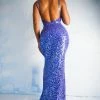 Masha & Jlynn Vintage 90’s Iridescent Blue Sequin Gown (M) Dresses