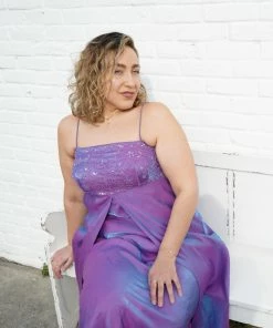 Masha & Jlynn Dresses Vintage 90's Iridescent Prom Dress (L)