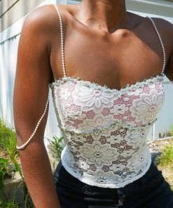 Masha & Jlynn Handmade Dainty Crochet Lace Cami (XS) Handmade Items