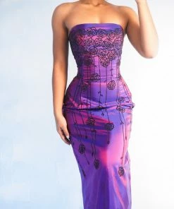 Masha & Jlynn Vintage Late 90s Iridescent Formal Dress (S)