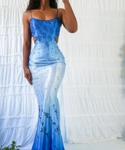 Masha & Jlynn Dresses Vintage Y2K Gradient Beaded Gown (XS) 7 Masha & Jlynn Dresses Vintage Y2K Gradient Beaded Gown (XS)